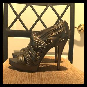 Pewter heels by Carlos